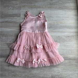 Rare Editions Pink Ruffled Kids Dress